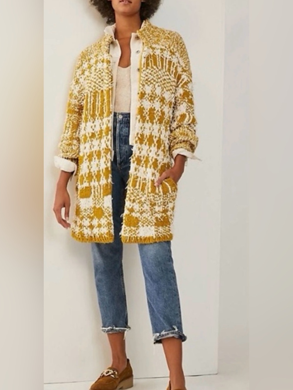 Anthropologie Shaina Sweater Coat Cardigan Size M/LP